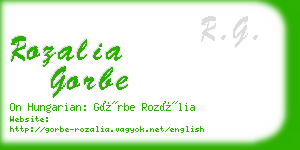 rozalia gorbe business card